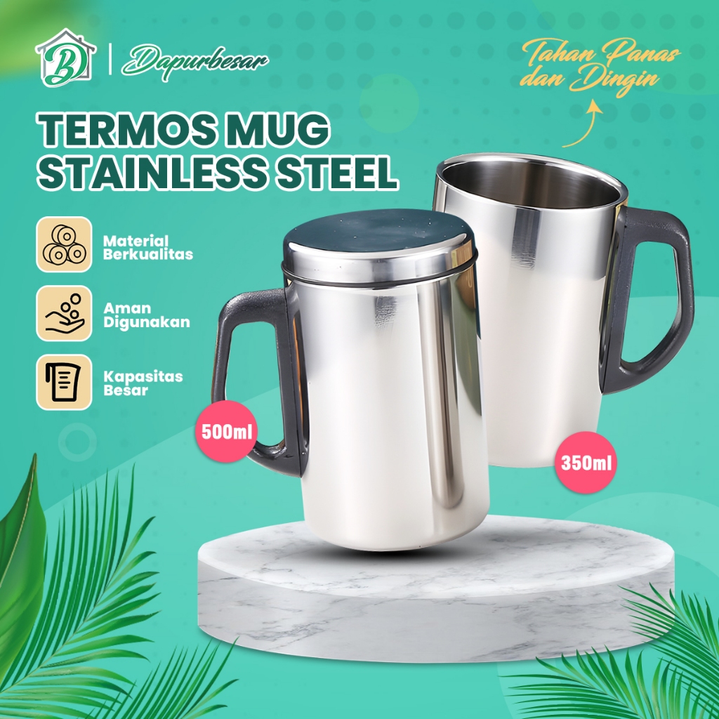 Termos Mug Stainless Mug Vacum Mug Termos Mug Kopi Mug Tahan Panas