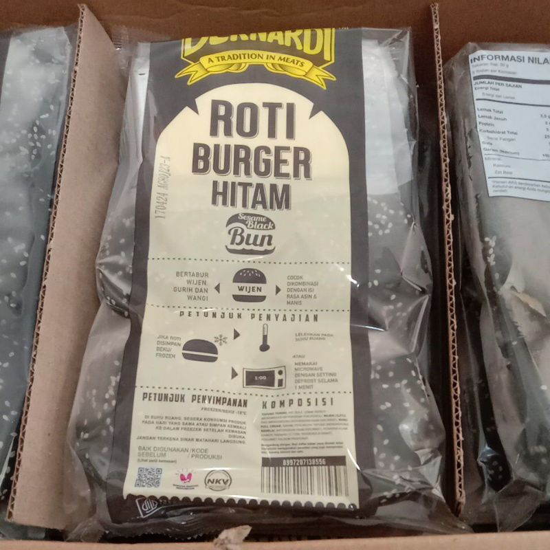 

Roti Burger Wijen Hitam Benardi isi 6 pcs