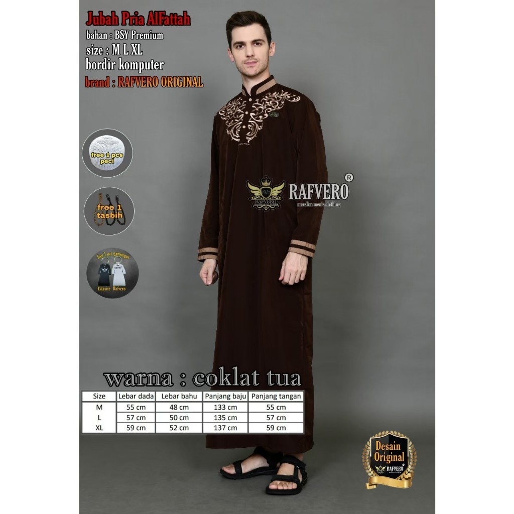 Jubah Pria ALFATTAH RAFVERO - Jubah Premium