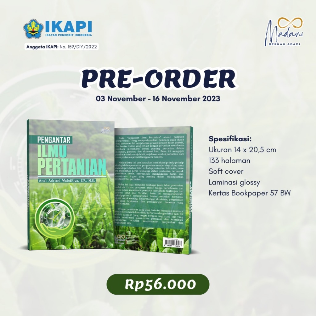 

Buku_Pengantar Ilmu Pertanian_Soft Cover