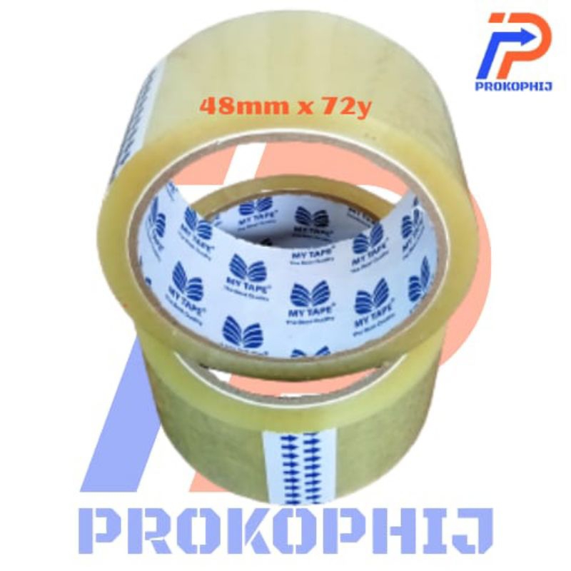 

Lakban Bening 48mm x 72Yard Full 66Meter Lakban Mytape Lakban 2inch Kualitas Daimaru