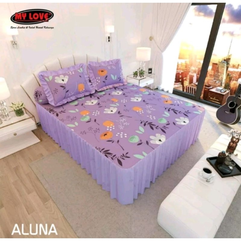MY LOVE - Sprei Rumbai My Love Ukuran 180x200 / Sprei My Love Rumbai 180x200