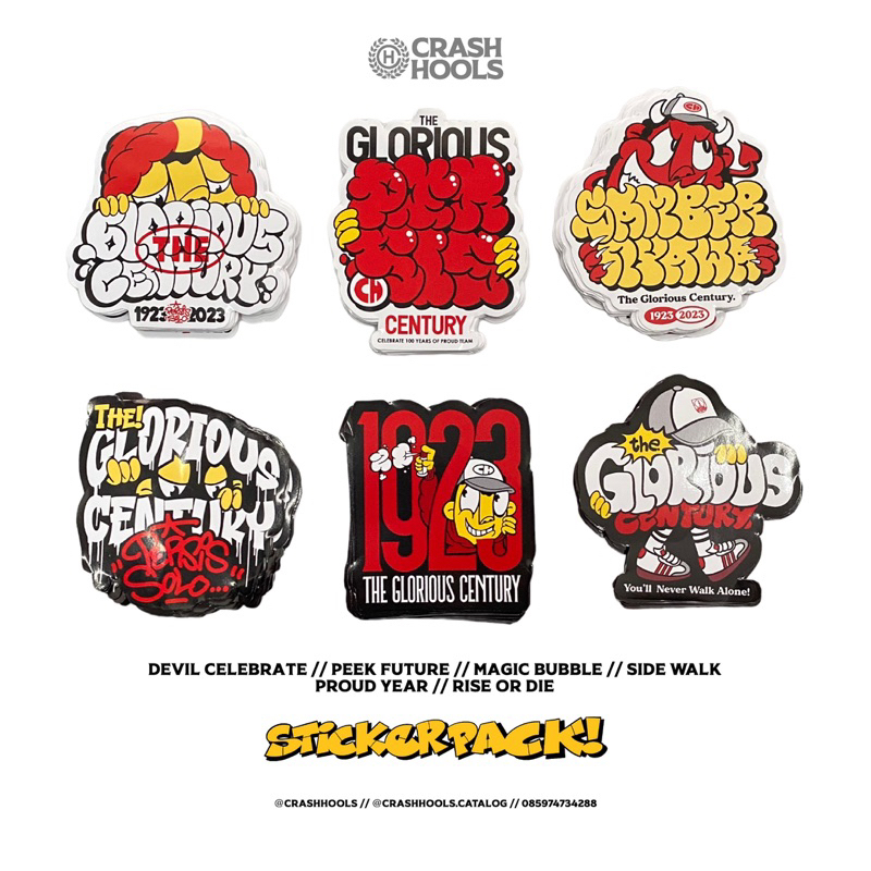 

STICKERPACK CRASHHOOLS x TAKEONE (glorious century)