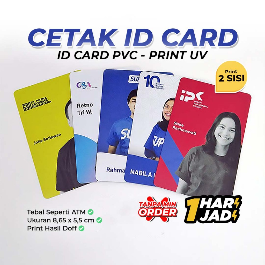 

Cetak ID Card PVC Premium Kartu Member | Cetak Kartu Anggota Pelajar | Cetak Member Card