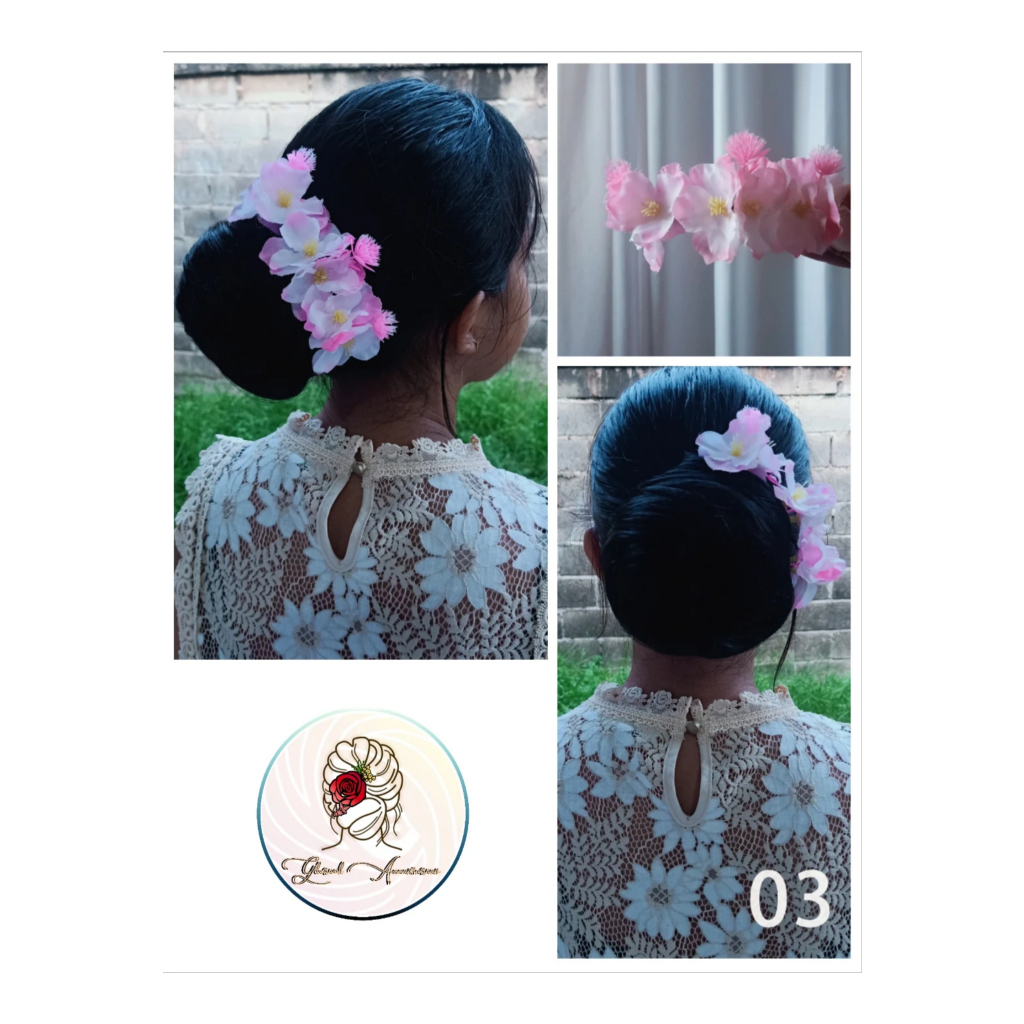 Hiasan Sanggul Rambut / Jepit Rambut Bunga / Sanggul Bunga