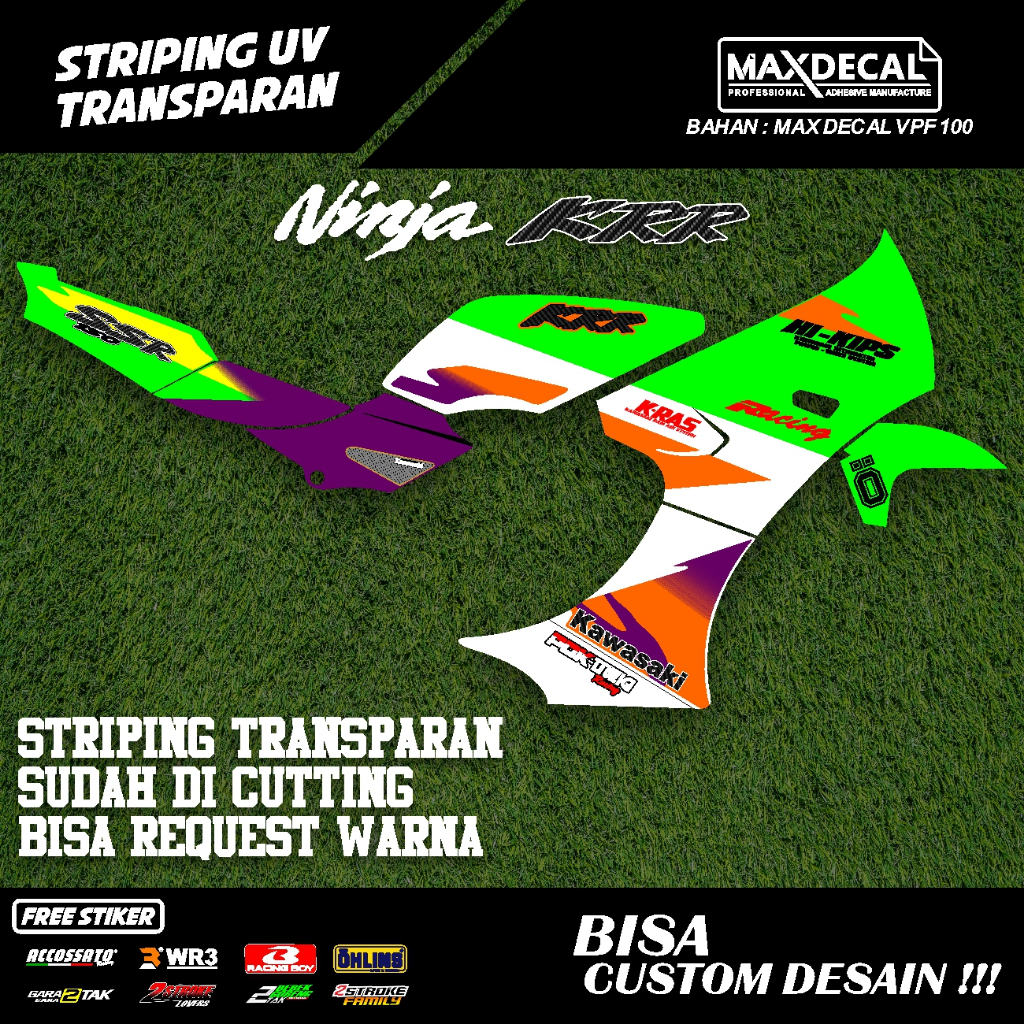 STIKER STRIPING TRANSPARAN NINJA SSR FACELIFT LIS STICKER UV SEMI FULL VARIASI DESAIN RACING MODEL S