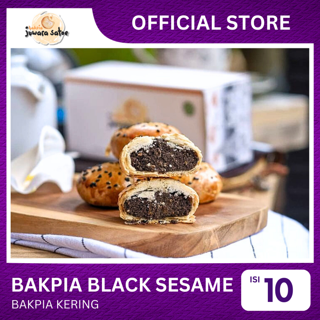 

[ ISI 10 ] BAKPIA BLACK SESAME - BAKPIA JUWARA SATOE OLEH OLEH KHAS JOGJA