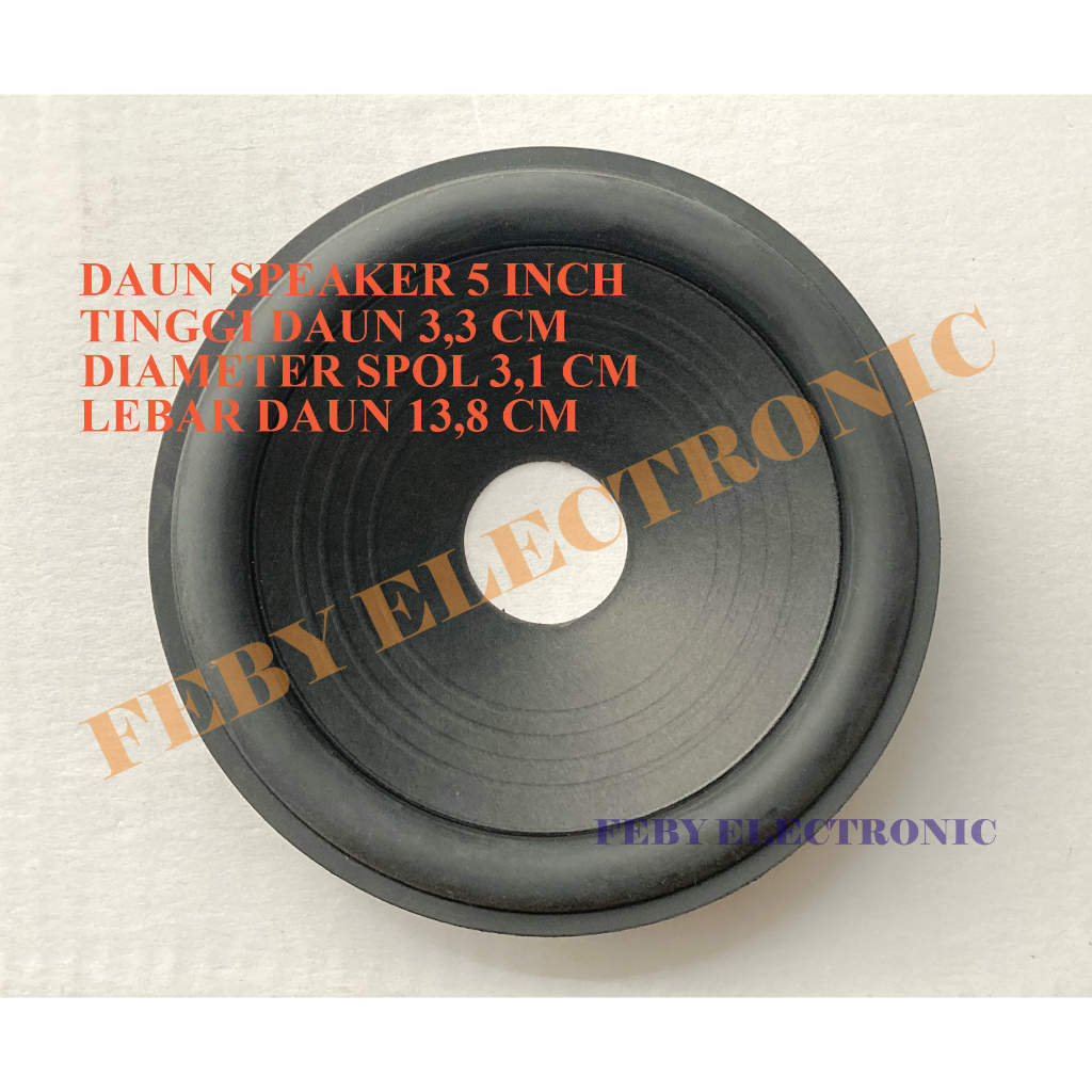 Daun Speaker woofer 5 inch Kertas paper cone speaker 5"