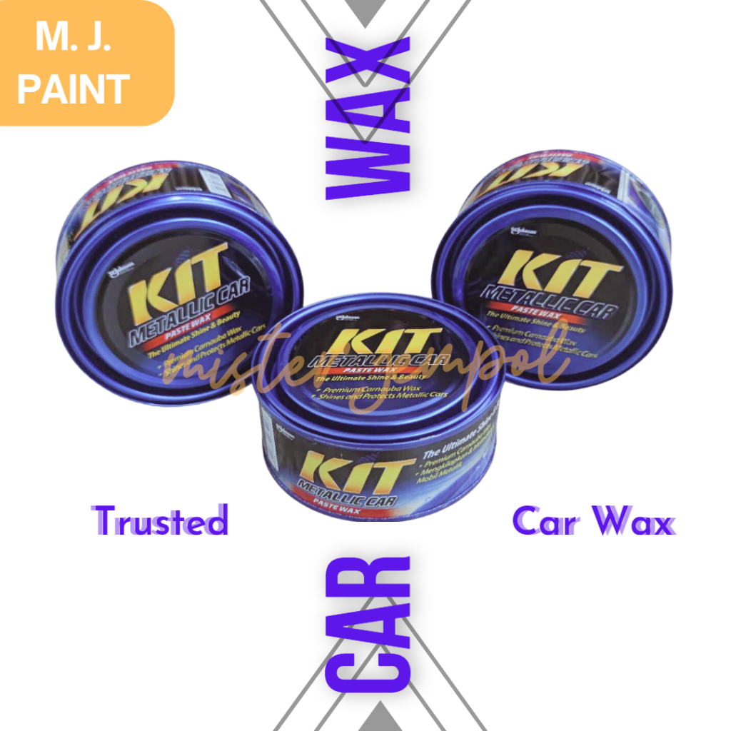 Kit Metalic Paste Wax Kaleng biru 225 gr Pengkilap mobil motor metalik