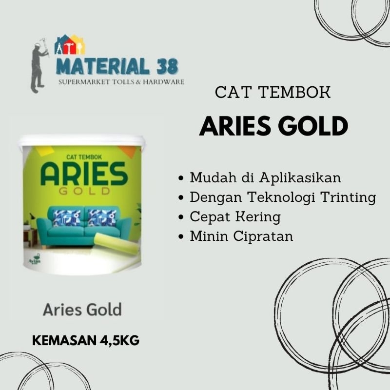 Aries Gold Cat Tembok 4,5KG