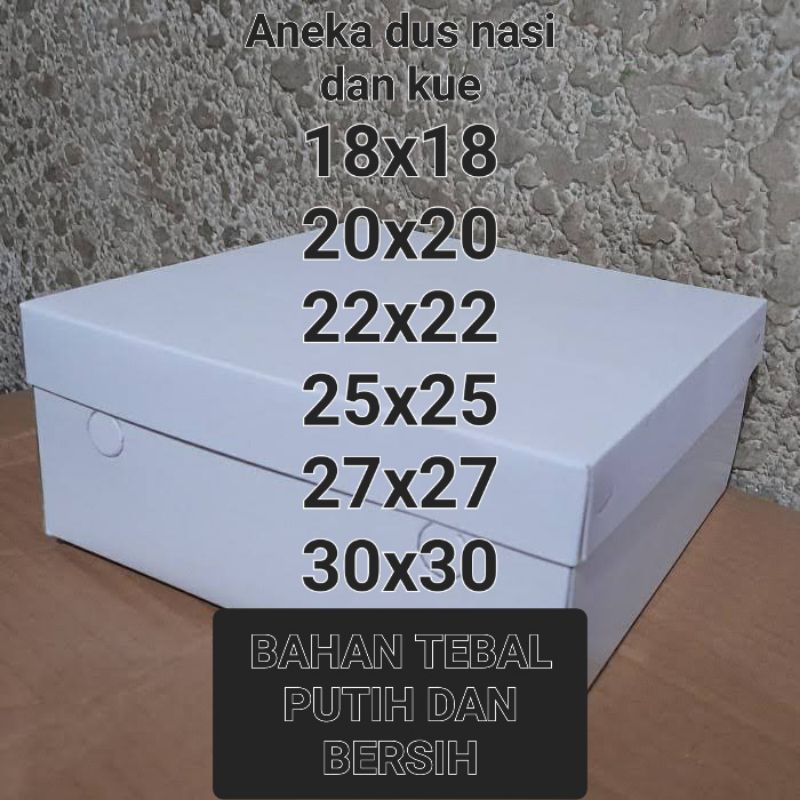 

dus nasi 18x18 / box nasi 20x20 per 10 lembar