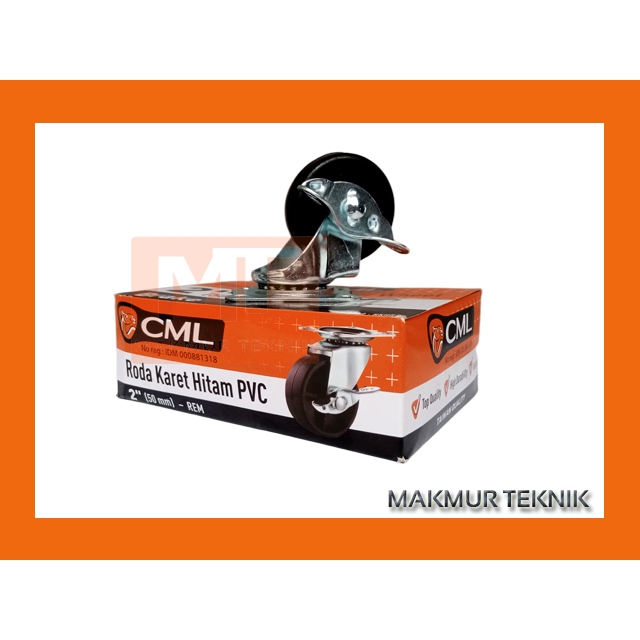 Roda Caster Roda Etalase Roda Troli 2 inch Karet - REM