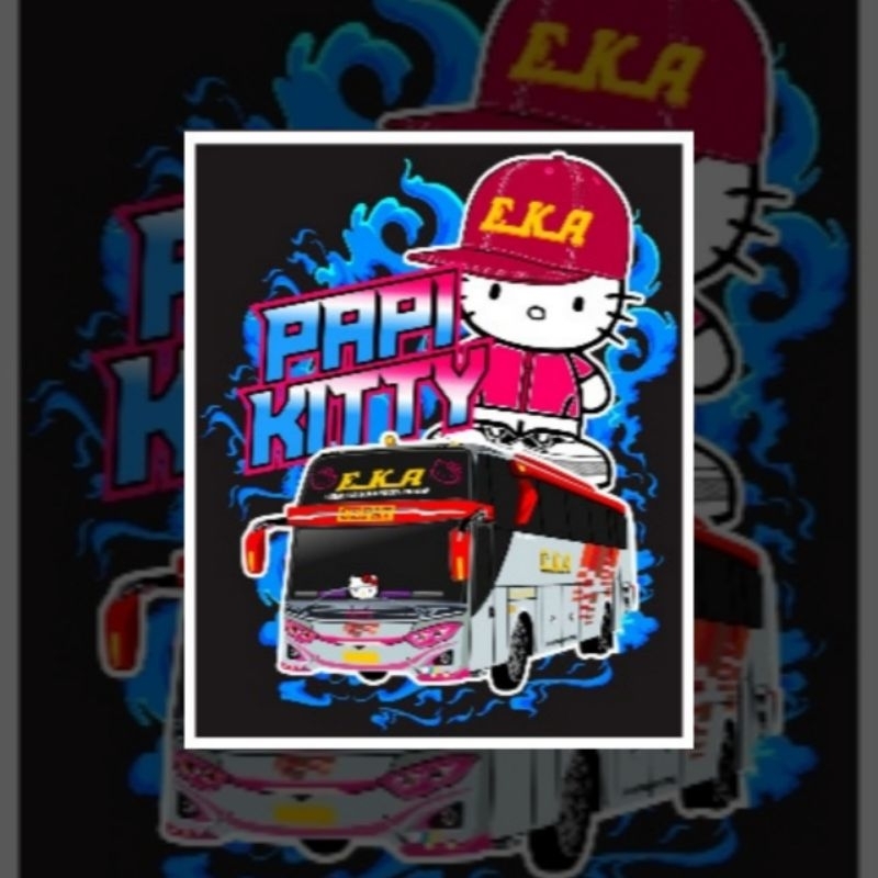 

(free sticker)CETAK STICKER BUSMANIA 5 PCS EKA PAPI KITTY HOLOGRAM TERMURAH