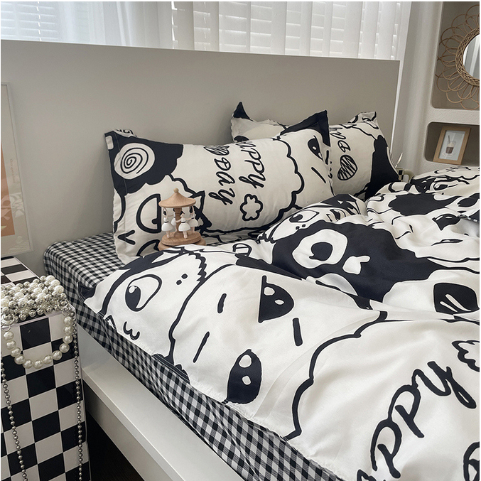 Hoas Official Shop Bedcover Set Motif Full Cotton Premium Satu Set Selimut 160Cm