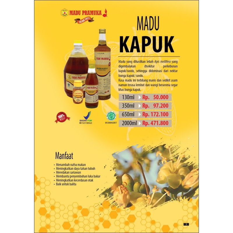 

Madu Kapuk Pramuka 650 ml