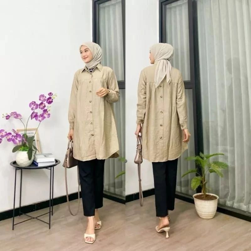 Tunik EVA Kancing Depan Belakang Variasi