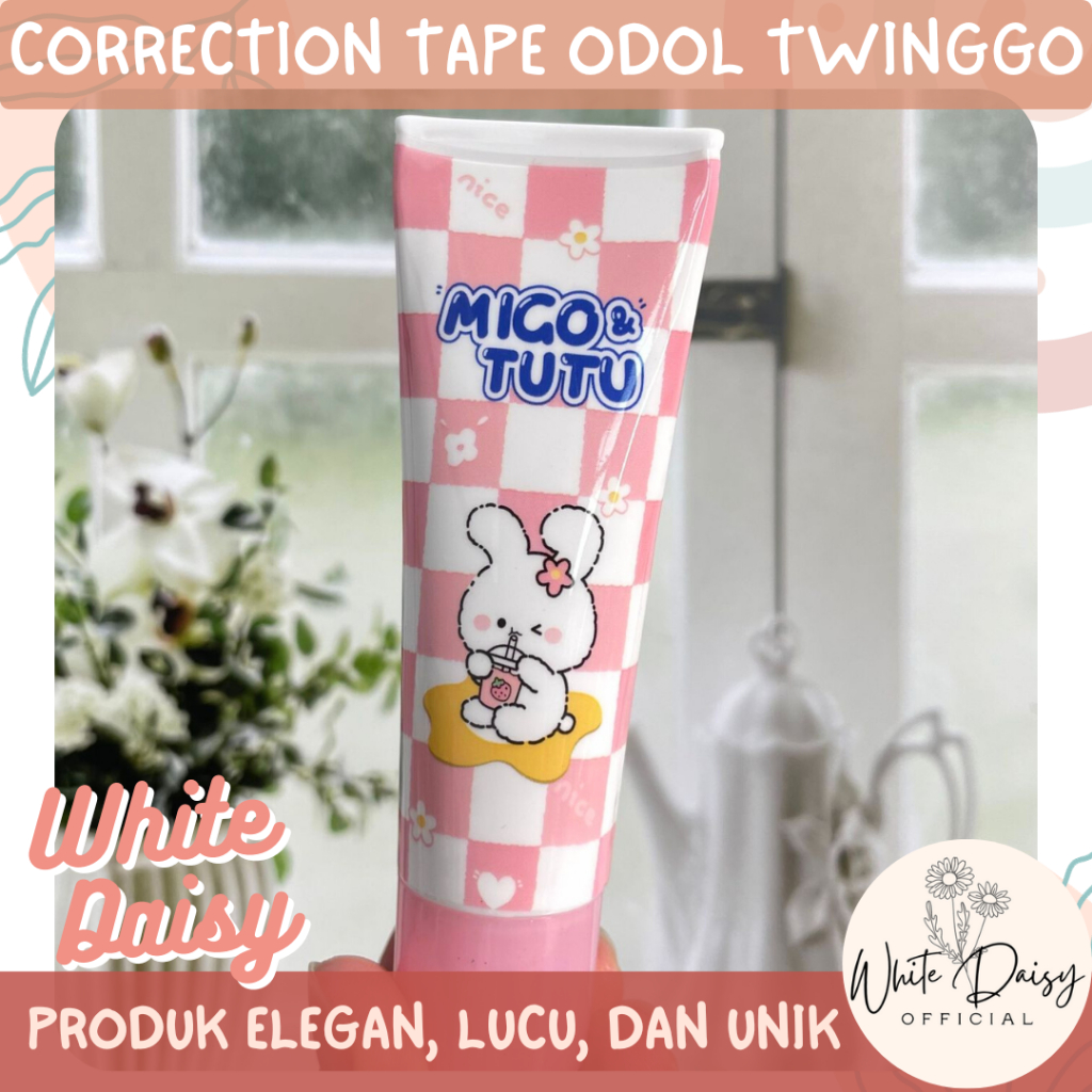 

Correction tape pasta gigi Twinggo premium lucu imut unik pastel odol