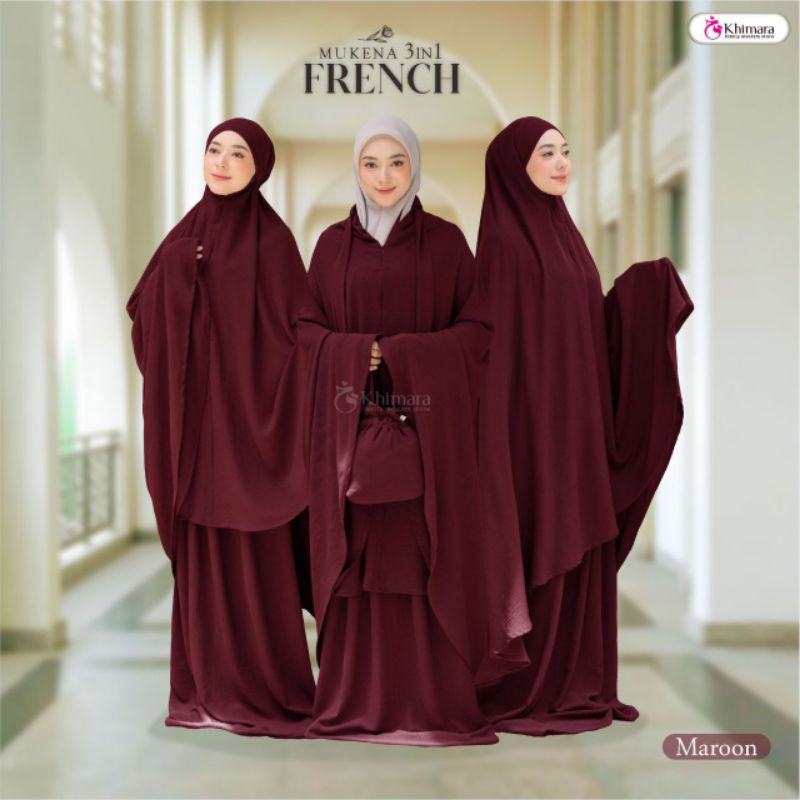 Gamis store khimara mukena french mukena cringkle airflow