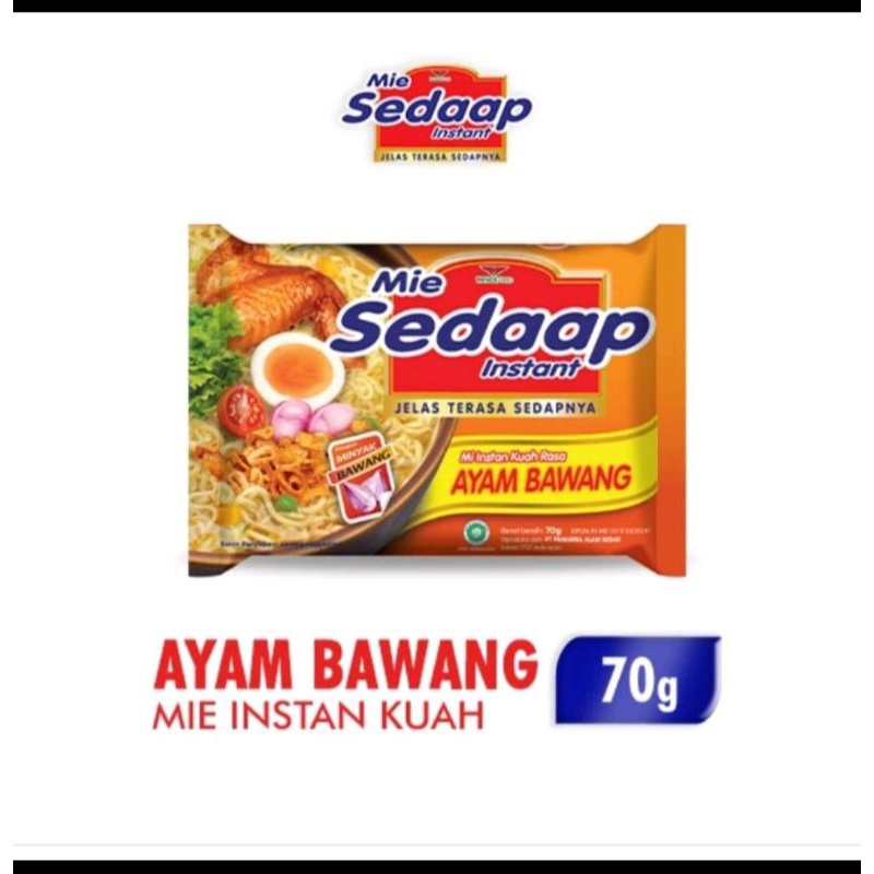 

Sedaap kuah rasa ayam bawang dan soto kemasan 70 gram