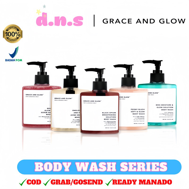 MANADO Grace And Glow Body Wash 400ML Black Opium Peony Blush
