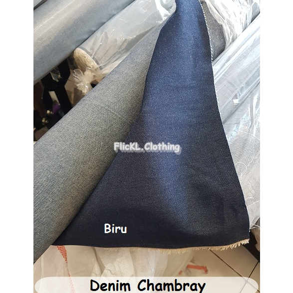 Harga BersaingA5m0L Bahan Kain Jeans Denim 6oz Katun Chambray  Denim 10oz