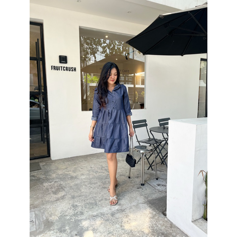 LOVY DENIM DRESS || DRESS WANITA KEKINIAN || DRESS WANITA PREMIUM || DRESS DENIM