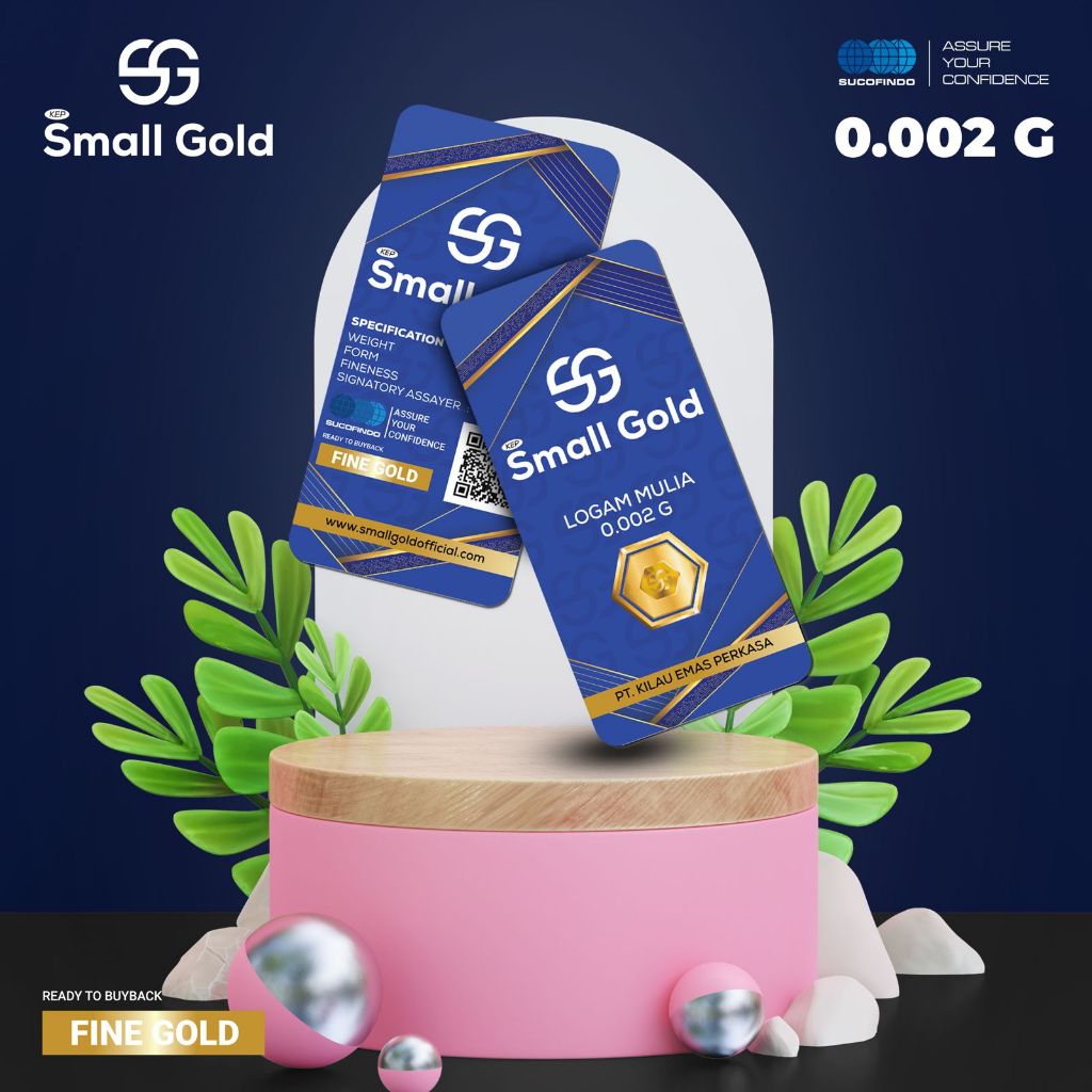 Emas 0.002 gram SMALL GOLD Logam mulia asli minigold mini gold Baby Gold Babygold emas mini toko ema
