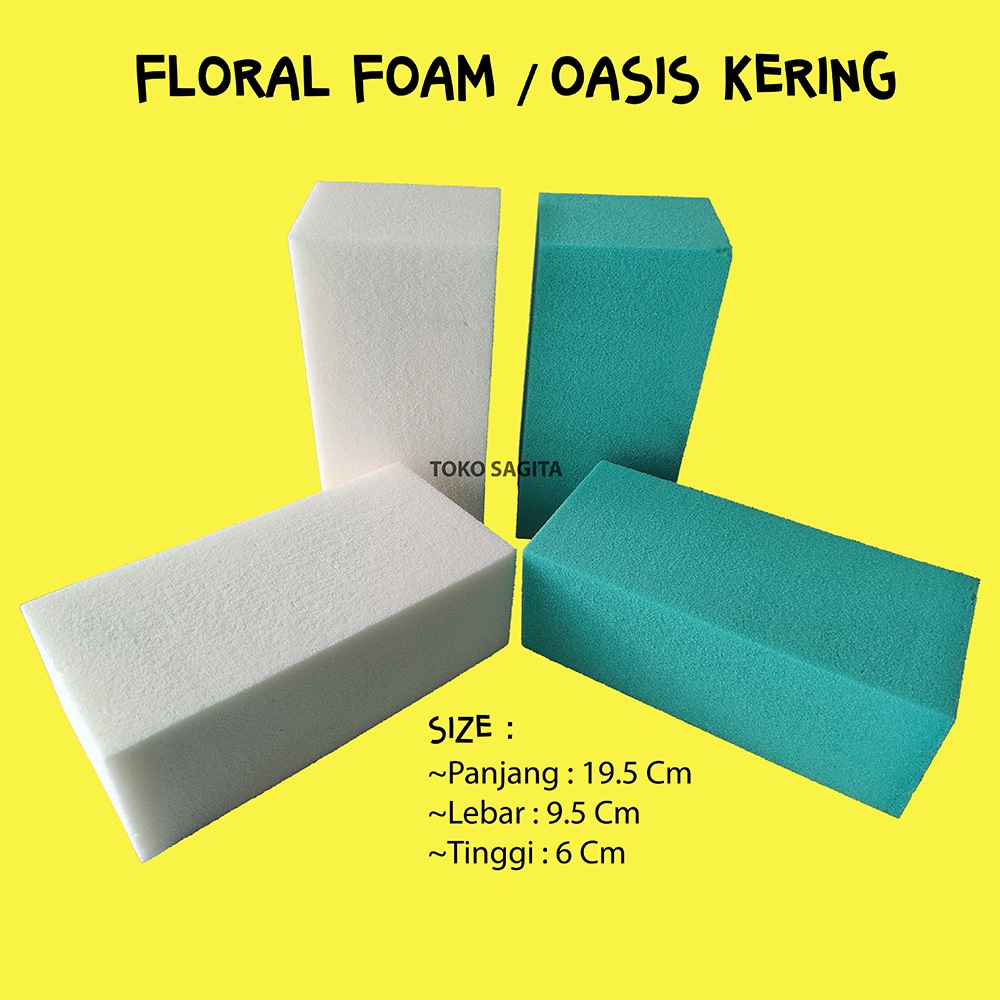 BUSA BUNGA oasis dry untuk buket dekor bunga busa buket plastik artificial