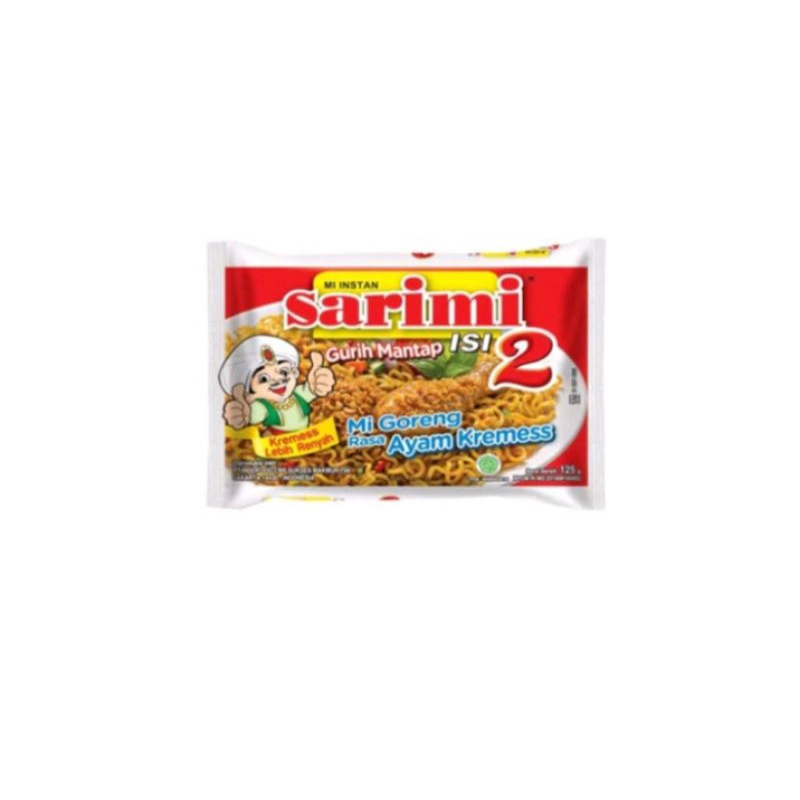 

Sarimi goreng ayam kremes isi dua