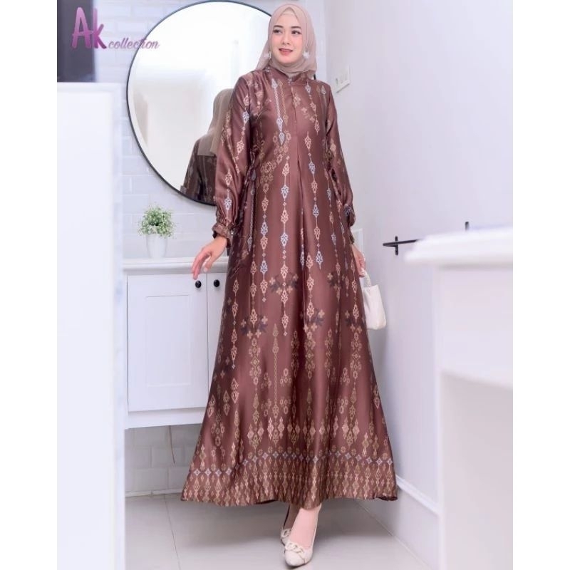 Cod Ready jumbo gamis Maxmara silk|Gamis Maxmara Lux premium/gamis silk busui