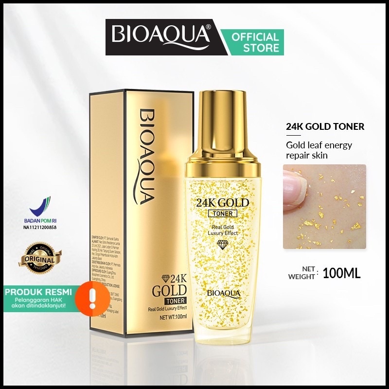 Toner Wajah Bioaqua 24k Toner 100ml Bioaqua Cosmetic Terjamin Asli Original