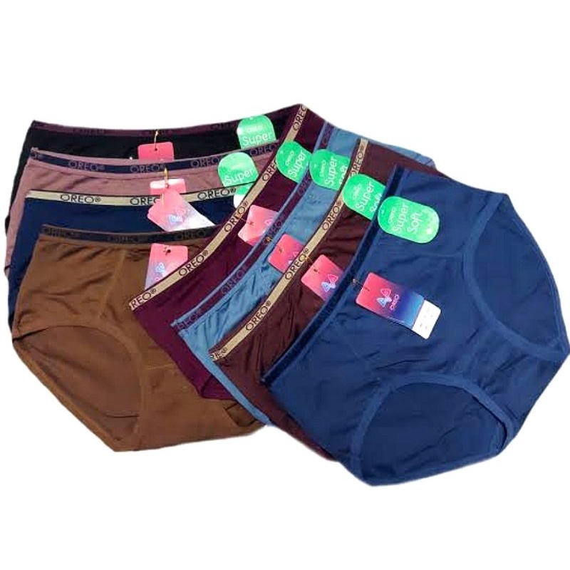 3, 6, 12 pcs CD Wanita OREO art 1236 Super Soft Halus Nyaman katun Lembut Spandex