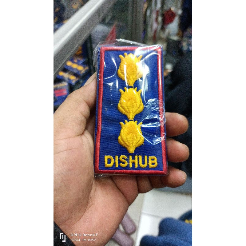 PANGKAT BORDIR PDH DISHUB 3D 4A 4B LIS MERAH/ PANGKAT DISHUB