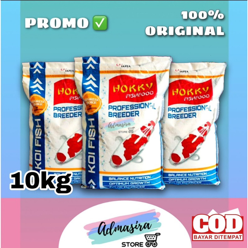 HOKKY KOI 10kg Pelet Pakan Ikan Koi Fish Food Hokky Professional Breeder 10 kg