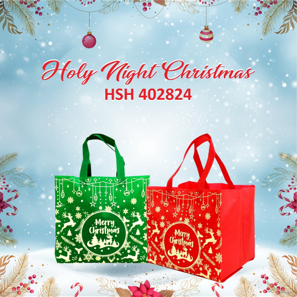 

Tas Berkat Natal Tas Natal Kotak Nasi Goody Bag Natal Christmas Tas Souvenir Natal 40x28x24 Holy Night Christmas