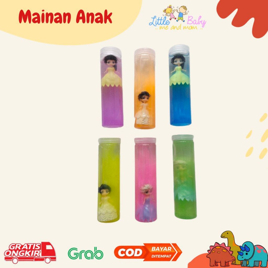 Slime Princes Disney Frozen Glitter Galaxy Jumbo Cristal Mud Slime mainan anak