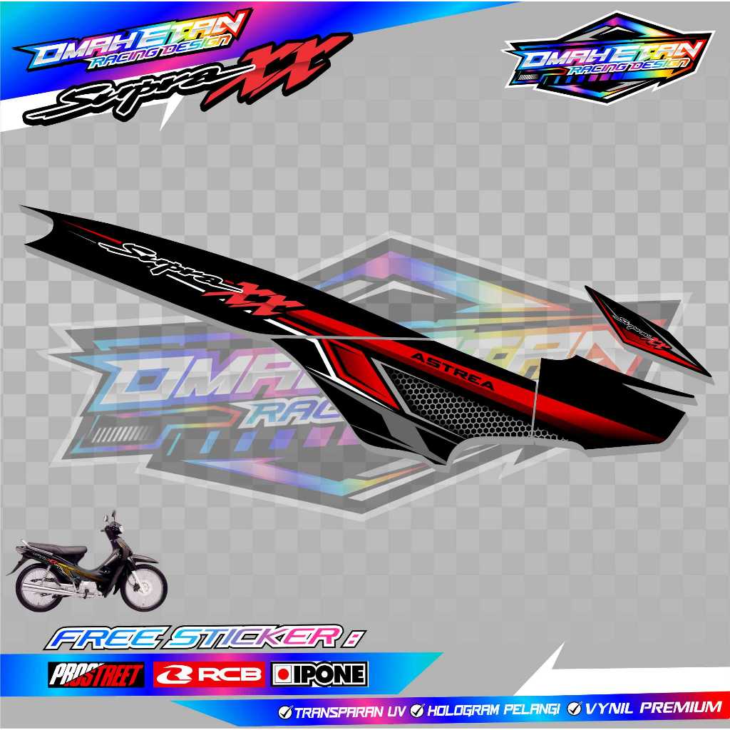 STRIPING VARIASI HONDA SUPRA XX / STIKER LIST MOTOR HONDA SUPRA XX