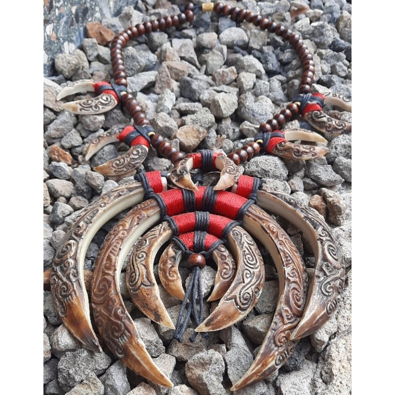 KALUNG ETNIK DAYAK MOTIF RENTENG UKIR