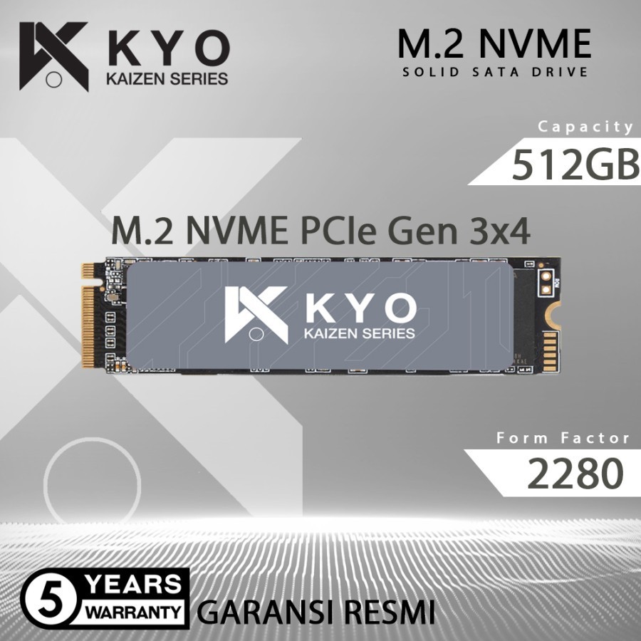 SSD M2 NVME / M.2 NVME/ M2NVME 512GB KAIZEN RESMI (GARANSI 5 TAHUN)