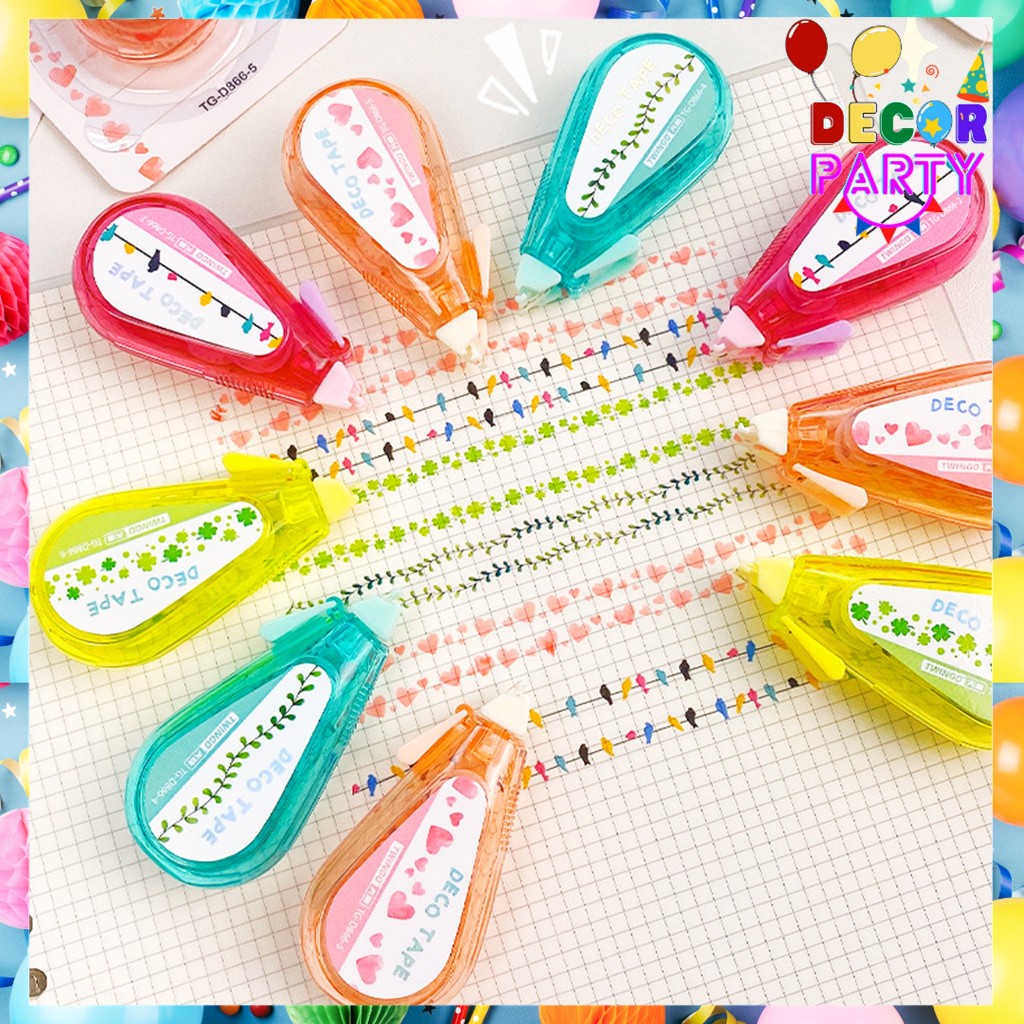 

DP Deco Tape Stempel Roller Correction Tape Mini Motif Love Burung Daun Stamp TG-D866 5mm X 5m Portable DIY Untuk Scrapbook Higlighter Pattern Correction Tape For DIY Decorative Scrapbook Journal