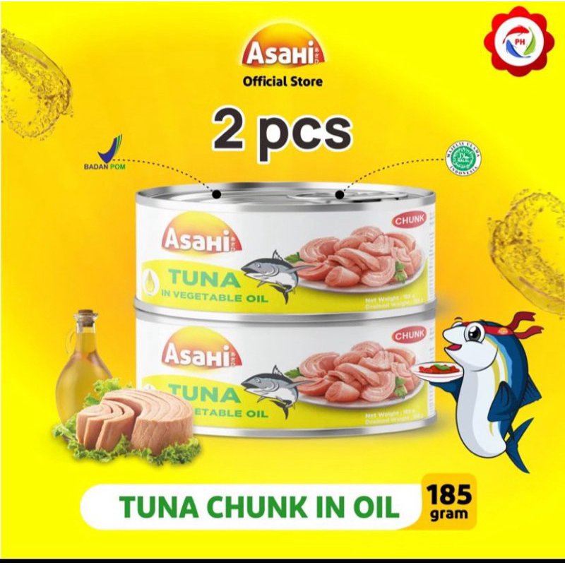 

Asahi Tuna Chunk In Oil 185Gr - 2pcs