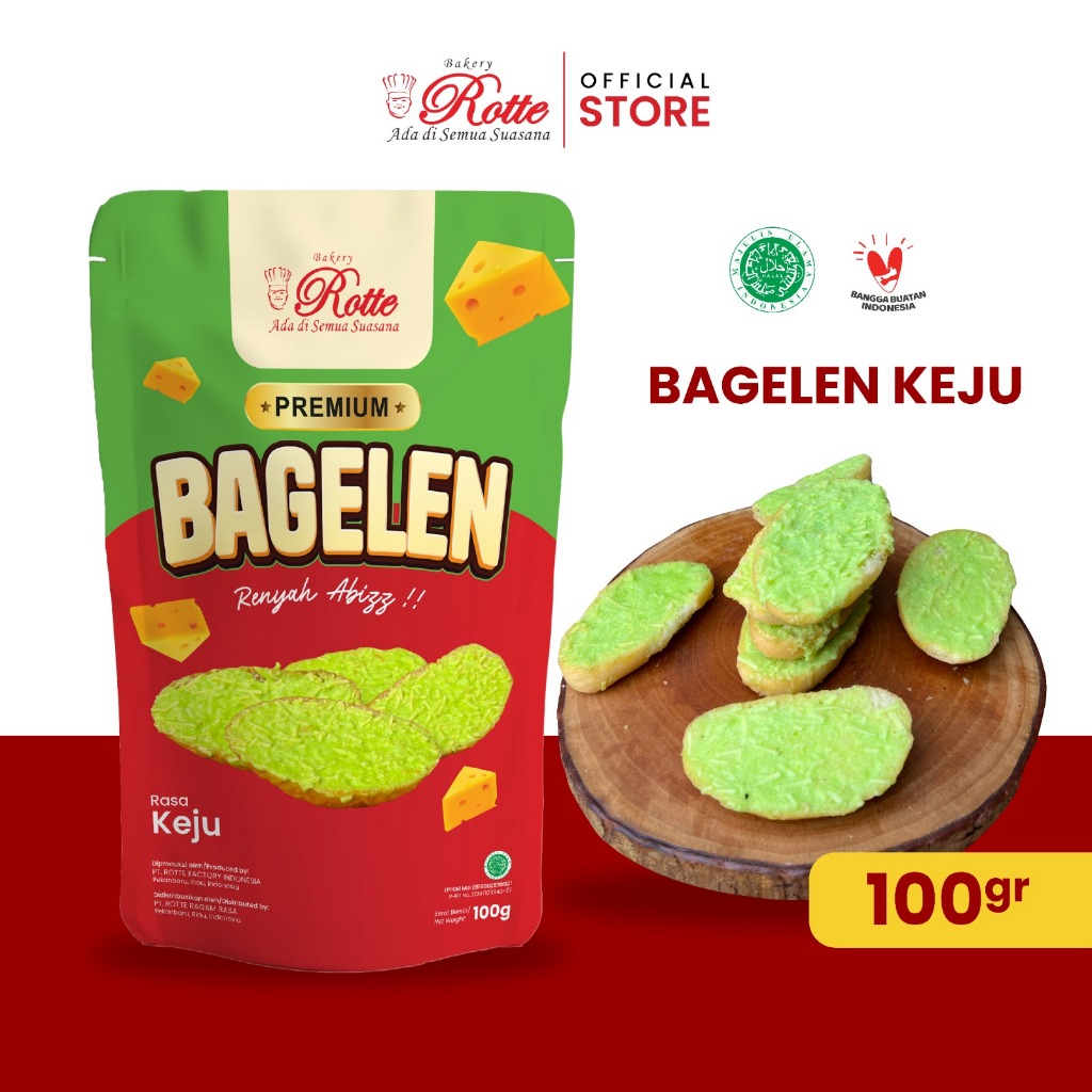 

Roti Kering Bagelen Rotte Bakery Pekanbaru Rasa Keju Premium Tekstur Renyah 100 Gram