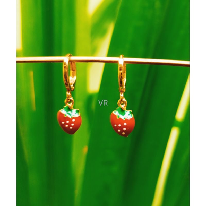 Anting Titanium anak#perhiasan anak#anting titanium stroberi