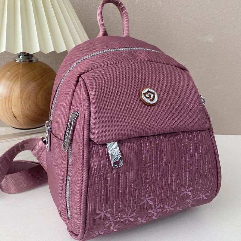 JIELSHI Manisa - Tas Ransel Wanita Kanvas Backpack Wanita Multifungsi