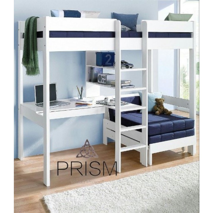 BB-12 Ranjang susun ranjang tingkat kayu bunk bed loft bed dipan divan tempat tidur kayu minimalis
