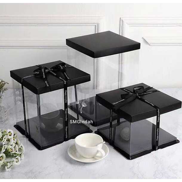 Alas 26 cm Cake Case Square / Kotak Kue bentuk Segi Empat / Gift Box / Cake Box / Mika Hantaran / Mi