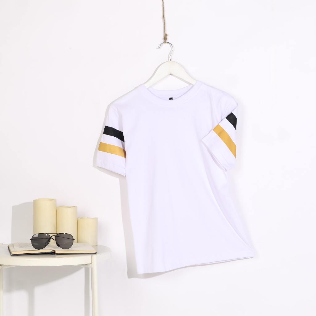 Brofash Baju Kaos Putih Pria Terbaru 2024 Mewah Bahan Cotton Combed 24s/ Baju Kaos Pria Lengan Pende