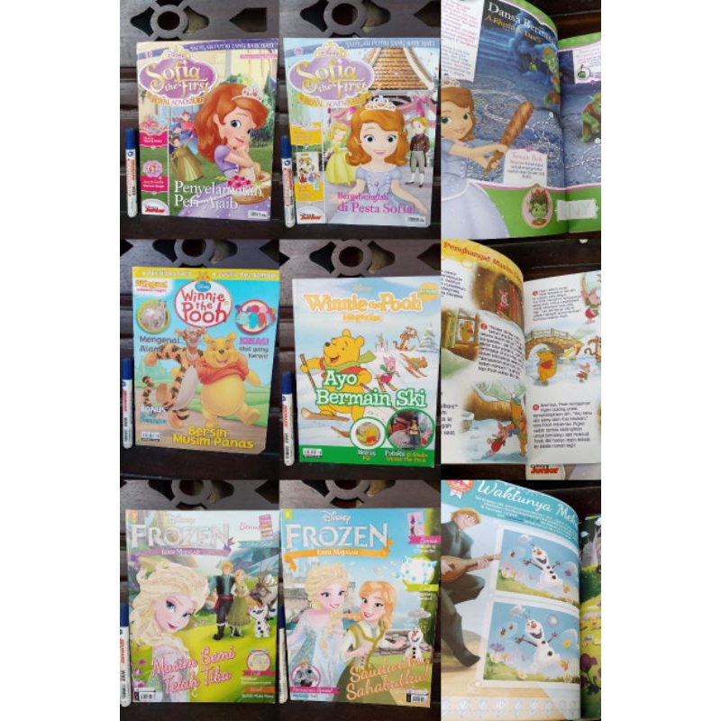 [preloved/second/bekas] majalah anak disney sofia/winnie pooh/frozen/princess