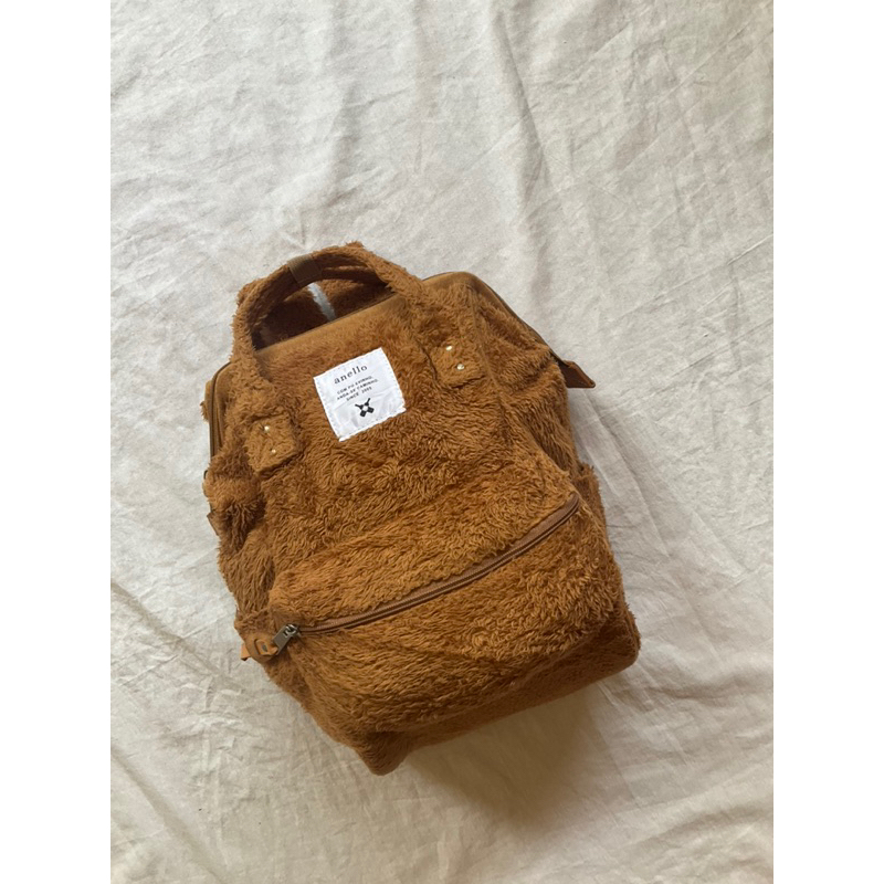Anello Sherpa Fleece Backpack Preloved Backpack Preloved