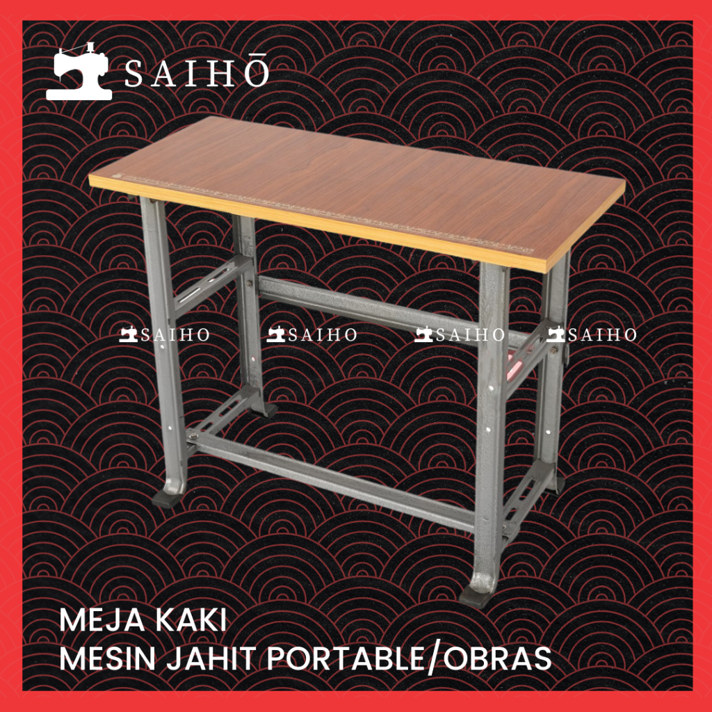Meja Mesin Jahit Obras / Mesin Jahit Portable Full Set dengan Kaki
